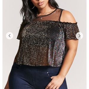 NWT SZ 3x MESH CROP TOP
